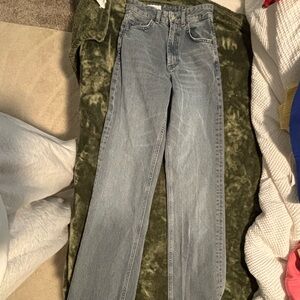 Zara Light Blue Ankle Jeans